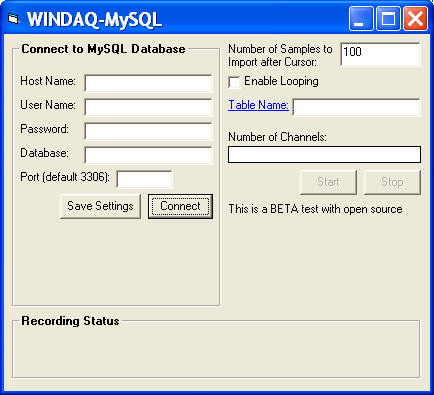 Windaq Add-on: MySQL Link